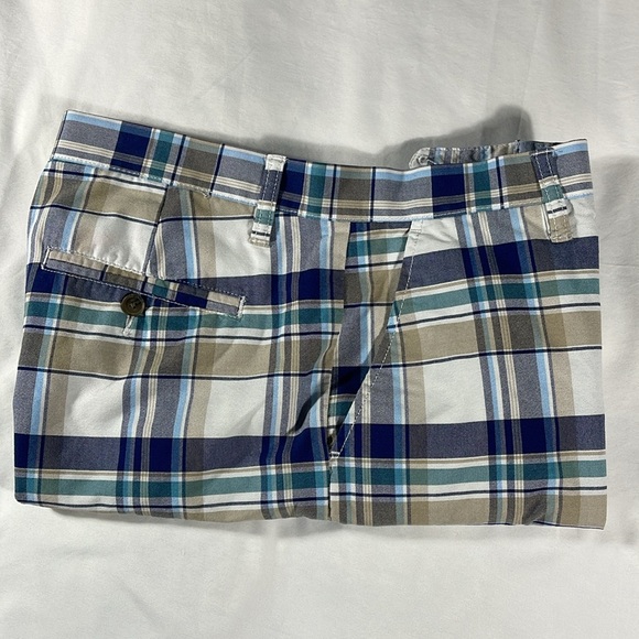 Croft & Barrow mens multicolor plaid flat front 9" Bermuda shorts - size 34 - Picture 9 of 9